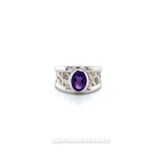 Amethyst Connection Ring Size 8.5 by RYAN EURE